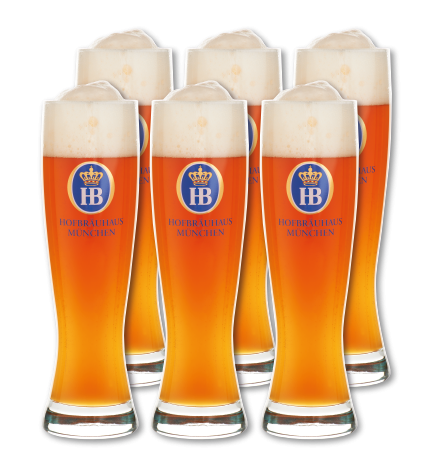 Glas-Set 6x 0,5 L Weißbierglas Elegante