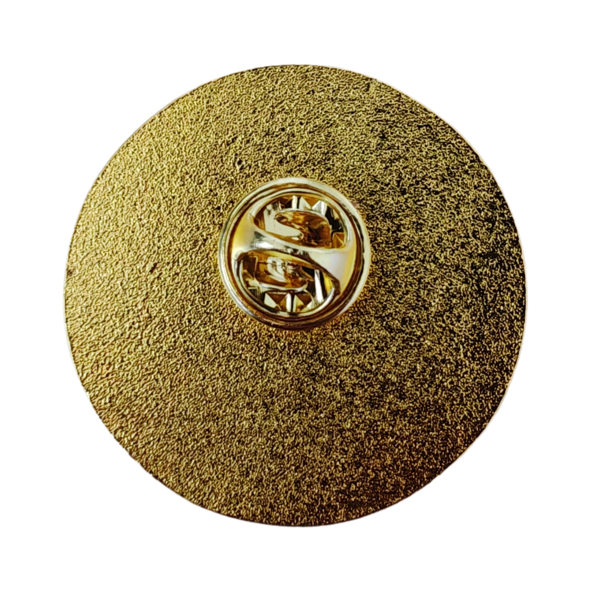 Rückseite Pin mit Ansicht des Butterflyverschlusses