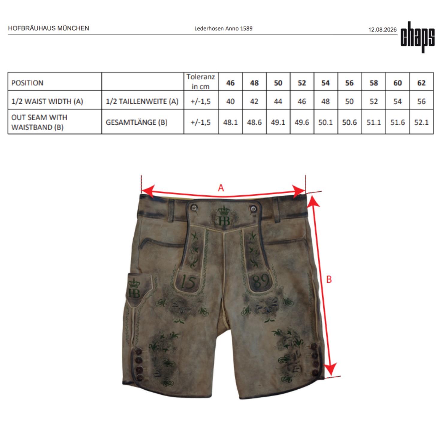 Lederhosen Anno 1589