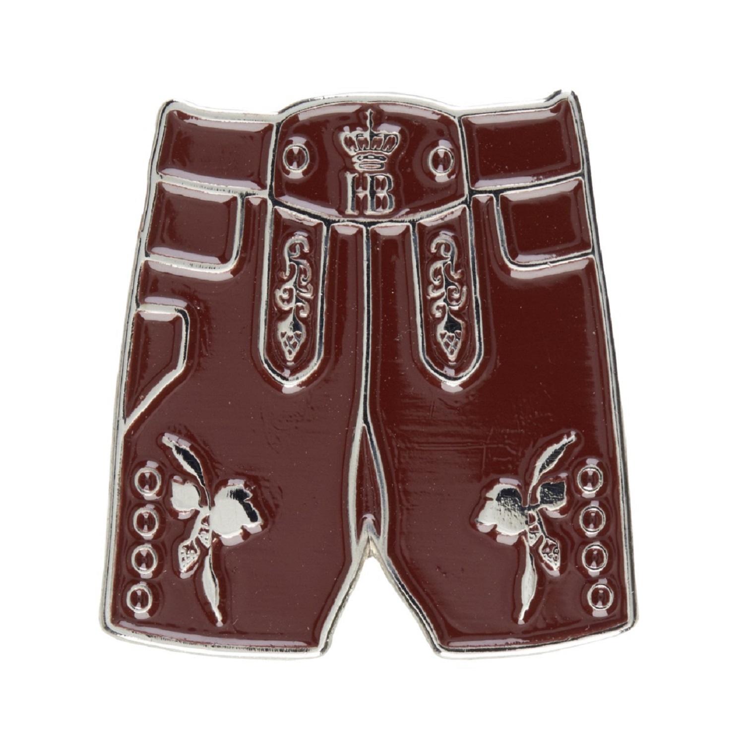 Pin Oktoberfest München in Lederhosen Optik  mit HB Logo